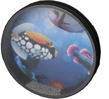 Yibuy Multicolor Houten Remo Ocean Drum Orff Muzikale Tool 10 Inches
