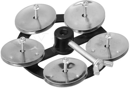 Yibuy Yibuy 90mm Hi-Hat Cymbal Tambourine Single Row Metal Jingle Instrument Parts