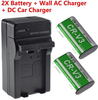 Yidabusiness Batterij + Wall Charger + Auto Plug Voor Kodak CRV3 Easyshare Z700 Z710 Z740 Z885 Z1275 2 accu reeks