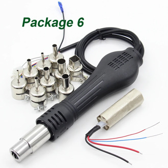 YIHUA Long Steel Tube Fan Type Hot Air Gun Handle Heating element Nozzle For YIHUA 995D+ 853D 862D+ Rework Station