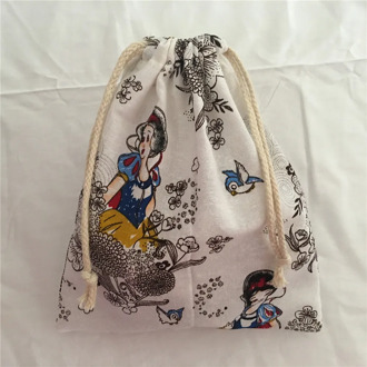 YILE 1pc Cotton Drawstring Bag Multi-purpose Organizer Pouch Party Gift Bag Cartoon Princess Girl 190111e