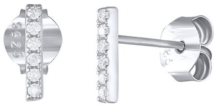 Ying Vahine 100% 925 Sterling Zilver Eenvoudige Mini Vierkante Zirkoon Kleine Stud Oorbellen Voor Vrouwen Platinum verguld