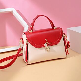 Yingpei Vrouwen Bericht Handtas Mode Top-Handvat Schoudertassen Kleine Casual Body Bag Bakken Bekende Merken rood en wit