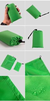 Yingtouman 1*1.4M Mini Draagbare Waterdichte Picknick Mat Plaid Deken Strand Mat Outdoor Camping Mat Picknick Matras Camping mat groen