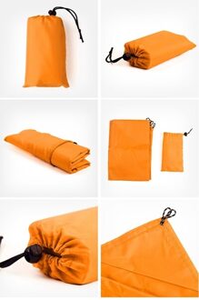 Yingtouman 1*1.4M Mini Draagbare Waterdichte Picknick Mat Plaid Deken Strand Mat Outdoor Camping Mat Picknick Matras Camping mat Oranje