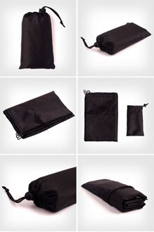 Yingtouman 1*1.4M Mini Draagbare Waterdichte Picknick Mat Plaid Deken Strand Mat Outdoor Camping Mat Picknick Matras Camping mat zwart