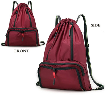 YINJUE Drawstring Backpack Women Swimming Bag Nylon Weekend Travel Organizer Outdoor Portable Foldable Lady Casual Luggage Bags