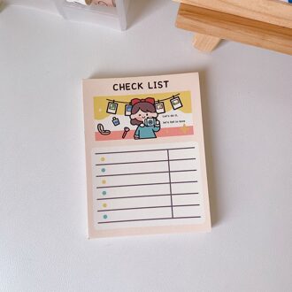 Yisuremia 50 Vel Kawaii Leuke Memo Pads Papier Boodschap Dagelijks Wekelijks Planner Check Lijst Notepad Kantoor School Briefpapier
