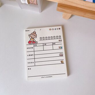 Yisuremia 50 Vel Kawaii Leuke Memo Pads Papier Boodschap Dagelijks Wekelijks Planner Check Lijst Notepad Kantoor School Briefpapier