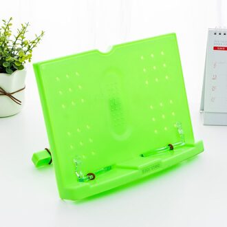 Yisuremia Multifunctionele Boek Houder Stand Plastic Desktop Reading Frame Computer Map Rack Bladmuziek Boek Houder Stand groen