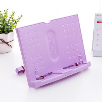 Yisuremia Multifunctionele Boek Houder Stand Plastic Desktop Reading Frame Computer Map Rack Bladmuziek Boek Houder Stand Paars