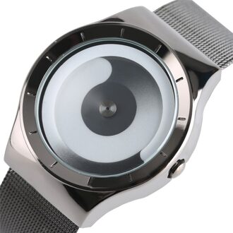 Yisuya Heren Horloges Mannelijke Mode Stalen Band Quartz Sport Horloge Creatieve Koele Blauwe Oceaan Stijl Student Relogio Masculino zwart Strap 1