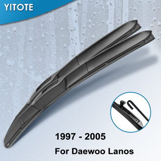Yitote Voorruit Hybride Wisserbladen Voor Daewoo Lanos Fit Haak Armen 1997 1998 1999 2000 2001 2002 2003 2004 2005
