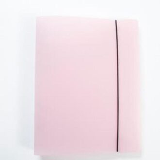 Yiwi A5 Roze Blauw PVC Notebook Accessoire Vel Shell Kantoor School Briefpapier Transparante Beknopte 6 Gaten Bindmiddel Planner Cover