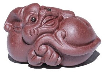 Yixing paarse klei thee huisdier hand made kleine woondecoratie accessoires fabrikanten een levering thee set