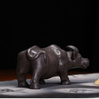 Yixing paarse klei thee huisdieren buffalo ornamenten kantoor sieraden mascotte