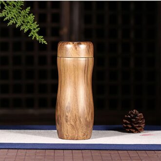 Yixing Paarse Klei Thermoskan Met Filter Houtnerf Kantoor Theekopje Paarse Klei Liner Thermoskan Relatiegeschenk Cup Gezondheid Cup geel Wood grain