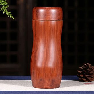 Yixing Paarse Klei Thermoskan Met Filter Houtnerf Kantoor Theekopje Paarse Klei Liner Thermoskan Relatiegeschenk Cup Gezondheid Cup rood Wood grain