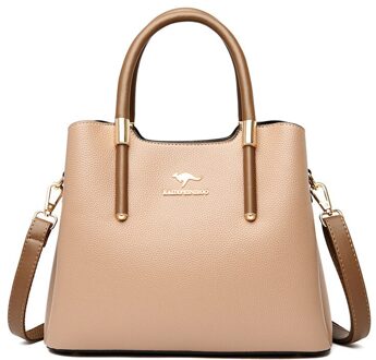 Yiyi Hoge Capaciteit Vrouwen Handtas Mode Een Schouder Straddle Tas khaki