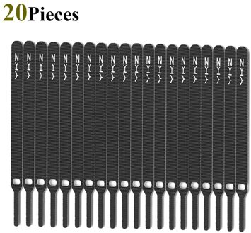 Ykz 20Pcs Herbruikbare Nylon Band Klittenband Kabel Cord Ties Tidy Organizer Duurzaam Voor Usb Lijn Datakabel earphione Draad 20stk
