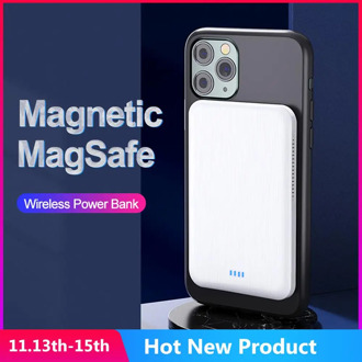 YKZ Wireless Charger Power Bank 4000mAh Portable Ultra-thin Wireless Charging Powerbank for iPhone 12 MagSafe Back Bank Samsung