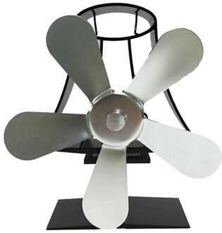 YL-103 Tafellamp Thermodynamische Haard Fan Thermische Power Haard Fan Eco Vriendelijke Vijf-Blad Fan Zilver