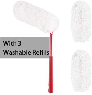 Yocada Mini Microfiber Poetsdoeken Met Buigbare Uitbreiding Handvat En 3 Wasbare Vullingen Voor Cleaning Computer Toetsenbord Auto