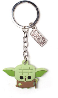 Yoda rubberen sleutelhanger multicolours - One size - Film merchandise