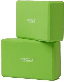 Yoga Block-2pcs (made Of EVA Foam) Yogamat-Groen - nosize