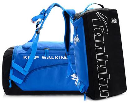 Yoga Mat Tas Fitness Gym Tassen Sport Nylon Training Schouder Sac De Sport For a Vrouwen Mannen Reizen Duffel Gymtas sport Blauw