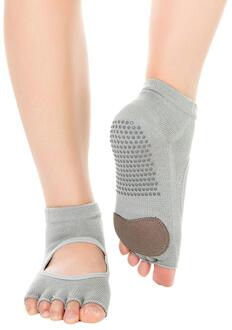 Yoga Toeless Sokken Antislip en Non Skid Sticky Grip Sok Gekamd Katoen Workout Sokken voor Vrouwen en Meisjes Doen pilates Barre