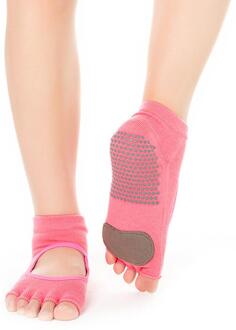 Yoga Toeless Sokken Antislip en Non Skid Sticky Grip Sok Gekamd Katoen Workout Sokken voor Vrouwen en Meisjes Doen pilates Barre