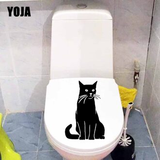 Yoja 16.5X24.7CM Leuke Kat Wc Sticker Muurtattoo Huisdier Kitten Decal Art Home Decoratie T5-0239