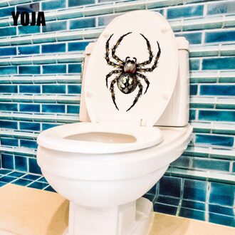 YOJA 16X22.6 CM Moderne Art Woonkamer Home Decor Muursticker Wc Decal Cartoon Funny Spider T5-1253