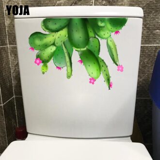 YOJA 22.4X15.9CM Mooie Aquarel Cactus Home Decor Woonkamer Muurtattoo WC Sticker Wc T1-1675