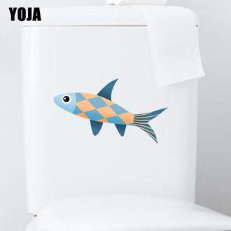 YOJA 23.7*13 CM Moderne Kunst Vis Woonkamer Home Decor Wc Sticker Muurtattoo Grappige Cartoon T3-1050