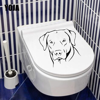 Yoja 24.2X22.8CM Labrador Hond Muursticker Wc Decal Cartoon Slaapkamer Home Decor T5-1453