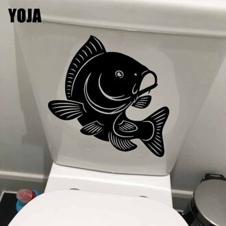 Yoja 24.3X22.6CM Karper Decal Muur Sticker Home Decor Art Fish Toilet Seat Decal T5-0445