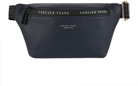 Yojessy Lederen Luxe Fanny Pack Grote Capaciteit Taille Verpakking Heuptas Vrouwen Riem Tas Multifunctionele Borst Bag blauw