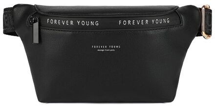 Yojessy Lederen Luxe Fanny Pack Grote Capaciteit Taille Verpakking Heuptas Vrouwen Riem Tas Multifunctionele Borst Bag zwart