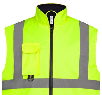 Yoko Effen hi-vis bodywarmer heren - maat M Geel