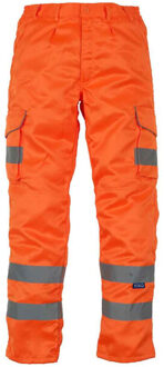 Yoko Heren 3m scotchlite high-vis kniekussen cargo broek - maat 40 Oranje