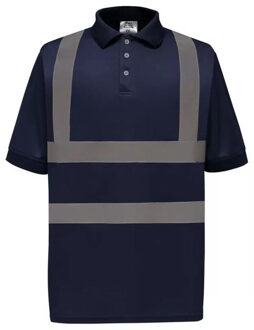 Yoko Heren band & brace hi-vis poloshirt - maat XL Blauw