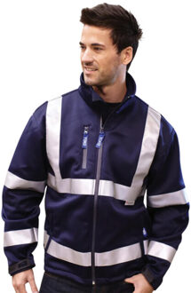 Yoko Heren fluo soft shell jas Blauw
