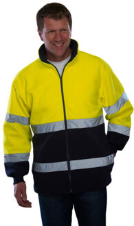 Yoko Heren tweekleurig fleecejack - maat XXXL Groen