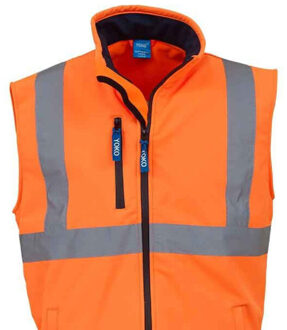 Yoko Hi-vis softshell gilet voor volwassenen - maat XXL / XXXL Oranje