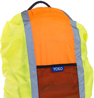 Yoko Kleurblok waterdichte hi-vis rugzakhoes - maat One size Oranje