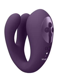 Yoko - Triple Action Vibrator Dual Prongs met Clitoral Pulse Wave