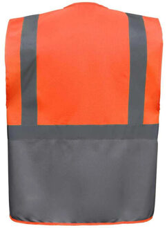 Yoko Unisex executive gerecycled hi-vis vest voor volwassenen Grijs - XXXL