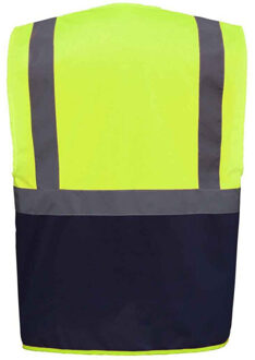 Yoko Unisex executive gerecycled hi-vis vest voor volwassenen - maat L Geel